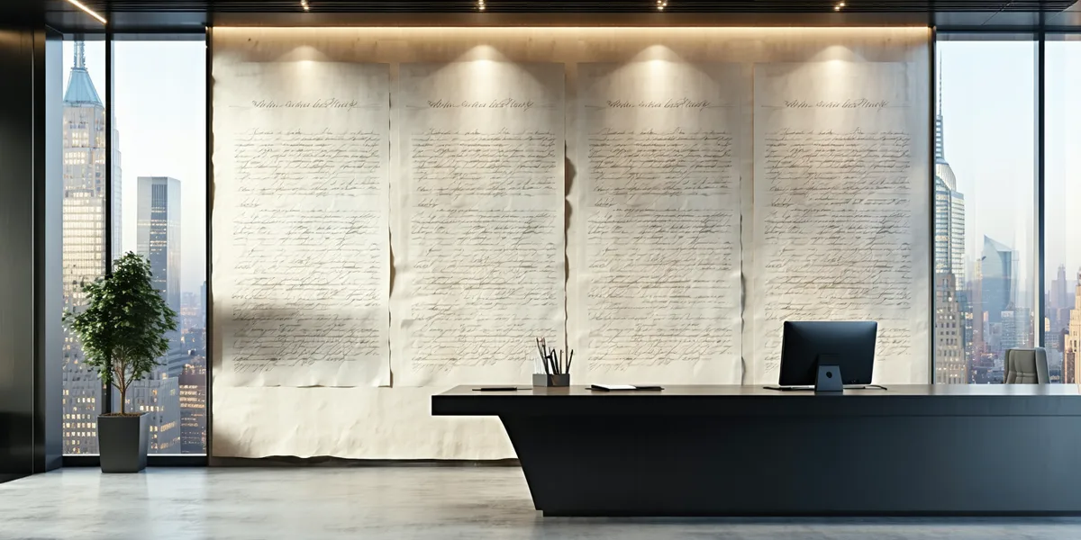 Modern New York office environment reflecting the precision and focus of an enterprise legal-tech company